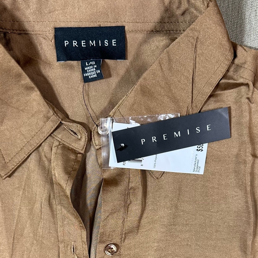 Premise Long sleeve button down shirt SIZE Large - Picture 5 of 6